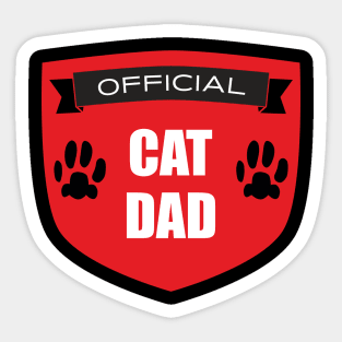 Official Cat Dad Sticker